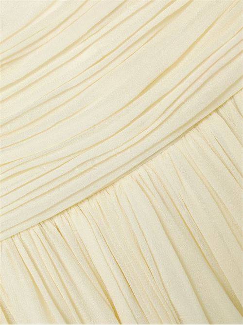 Midi dress with scarf SELF PORTRAIT | SS26265XYYELLOW